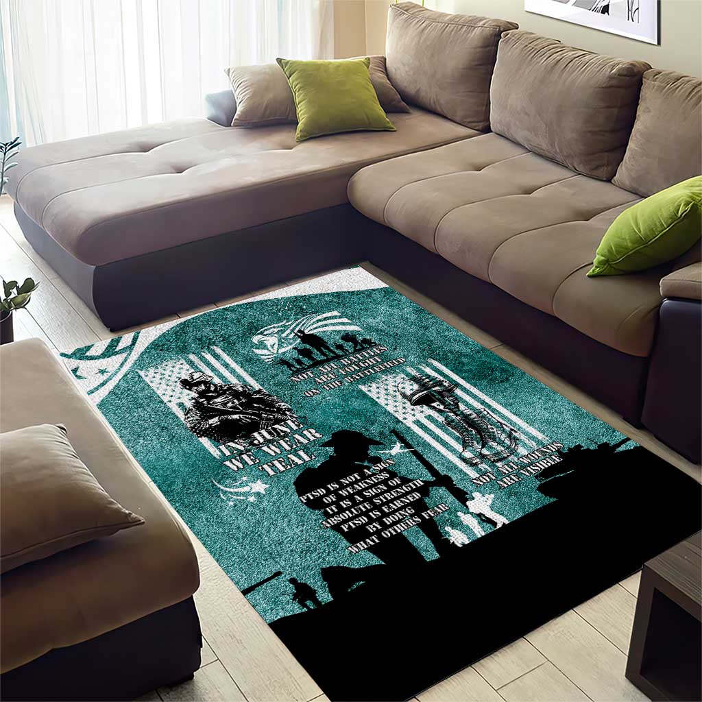 Veteran PTSD Area Rug Not A Sign Of Weakness It Is Earned By Doing What Others Fear