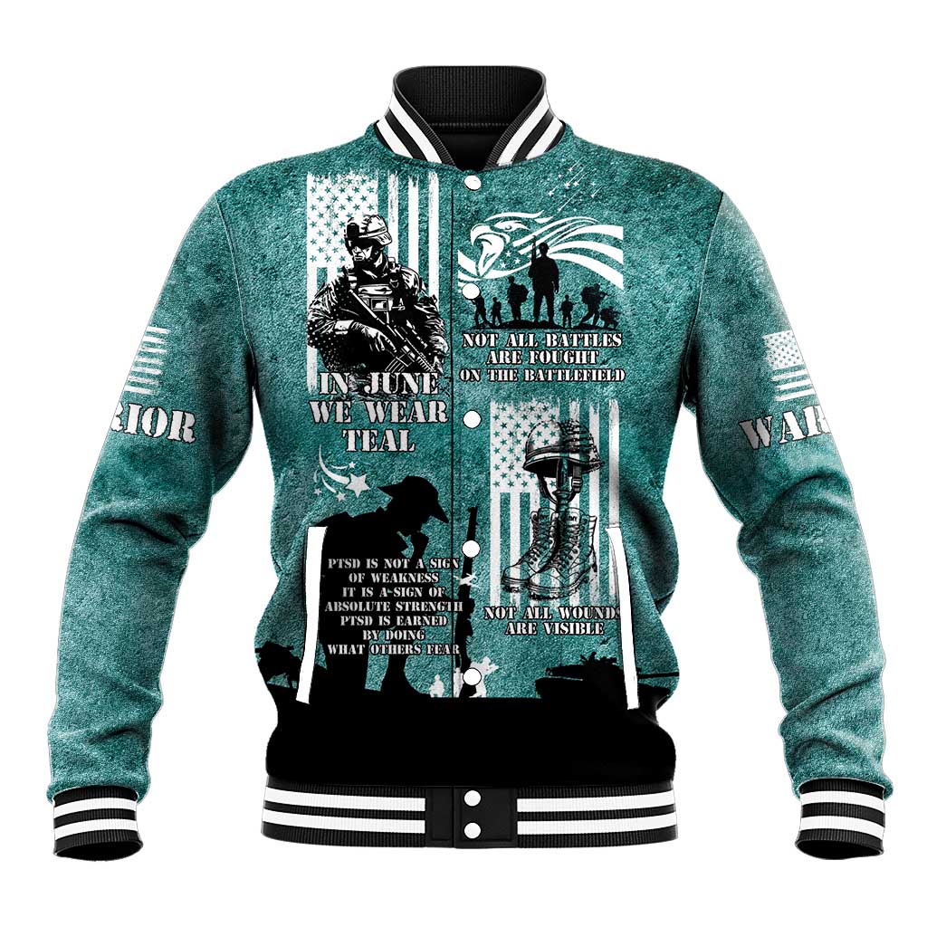 Veteran PTSD Baseball Jacket Not A Sign Of Weakness It Is Earned By Doing What Others Fear