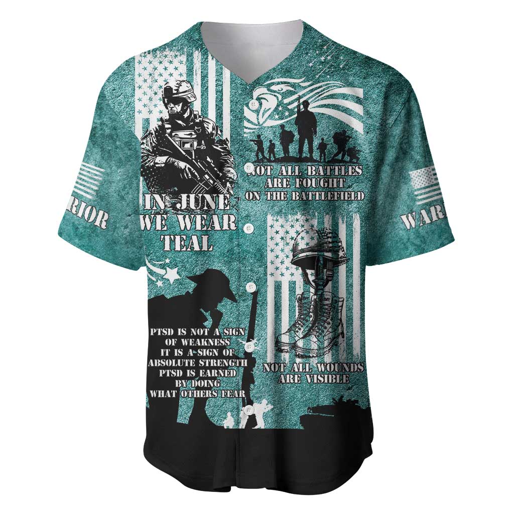 Veteran PTSD Baseball Jersey Not A Sign Of Weakness It Is Earned By Doing What Others Fear