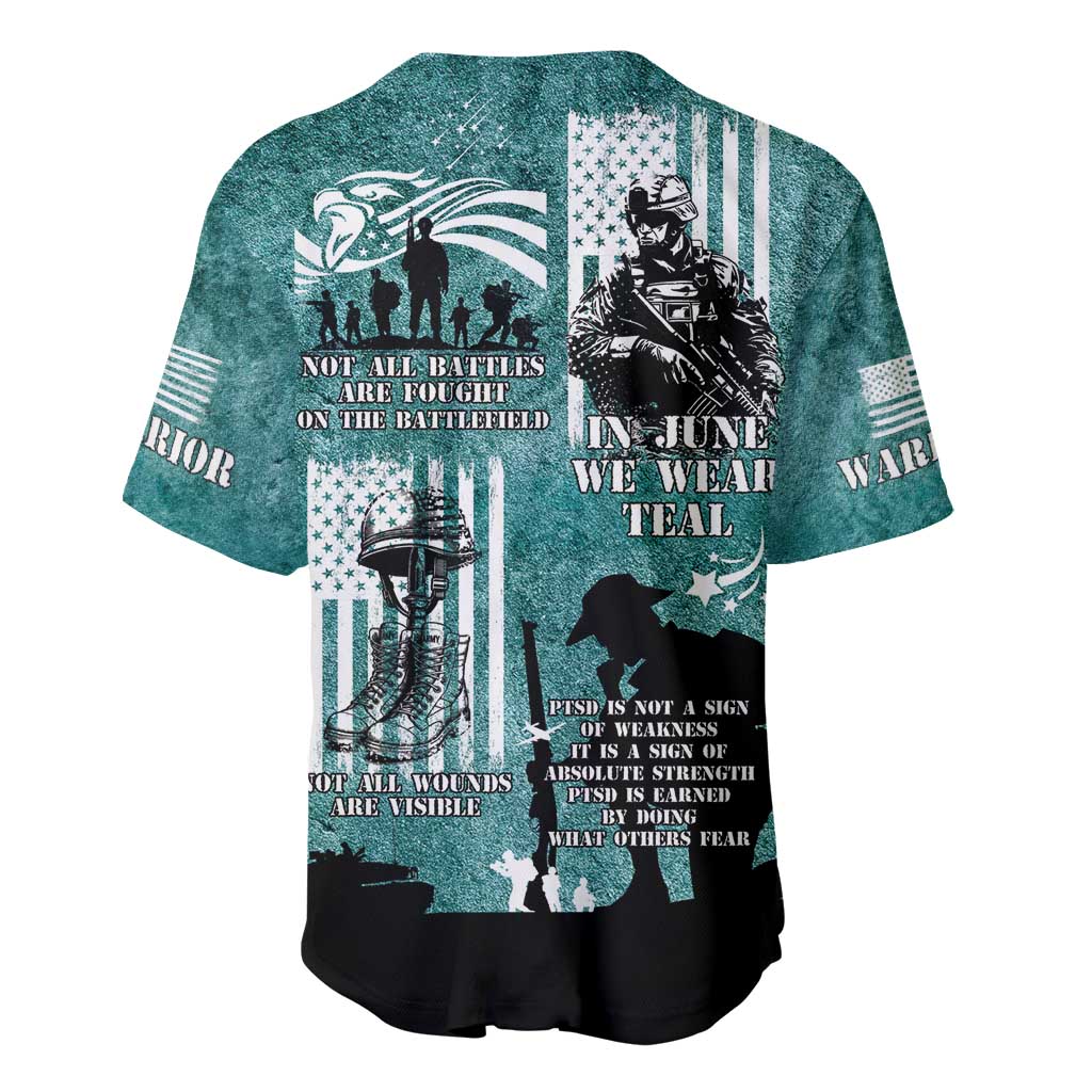 Veteran PTSD Baseball Jersey Not A Sign Of Weakness It Is Earned By Doing What Others Fear