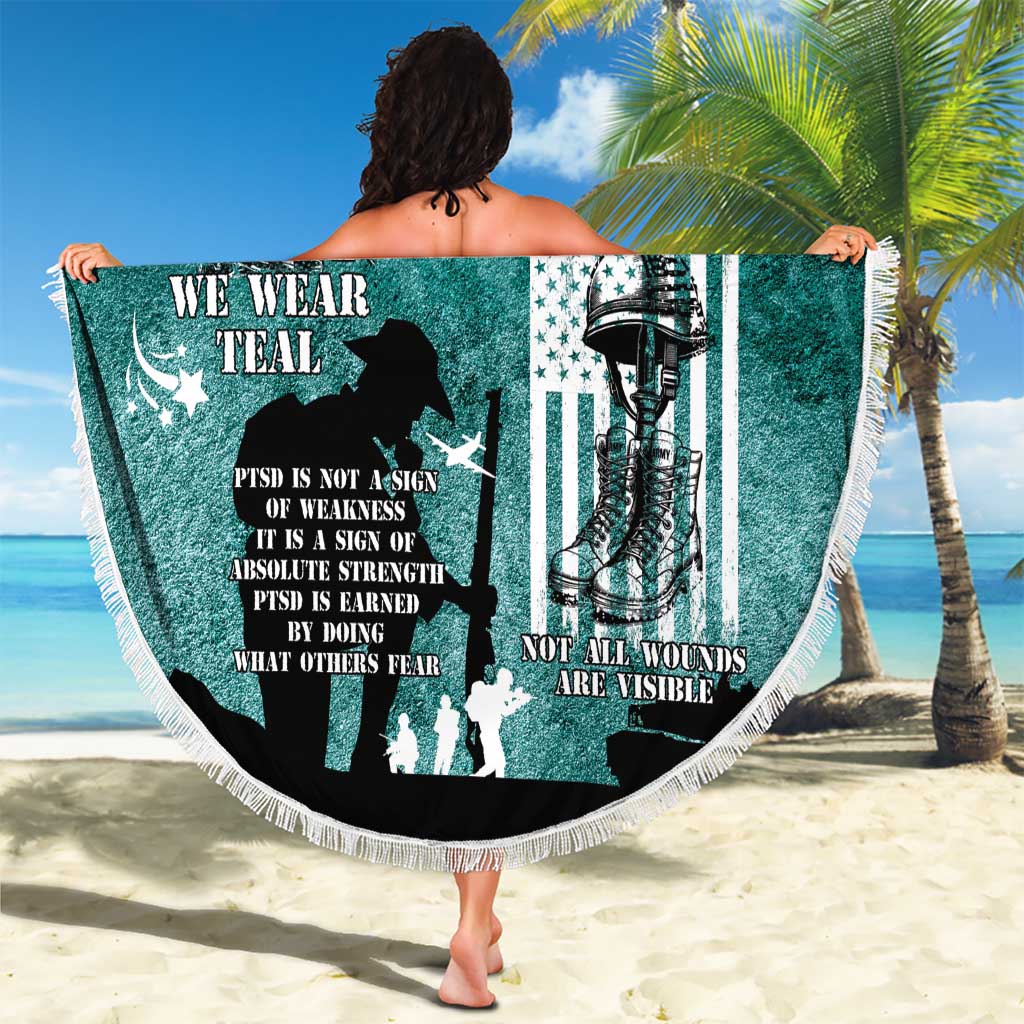 Veteran PTSD Beach Blanket Not A Sign Of Weakness It Is Earned By Doing What Others Fear