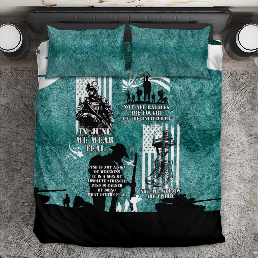 Veteran PTSD Bedding Set Not A Sign Of Weakness It Is Earned By Doing What Others Fear
