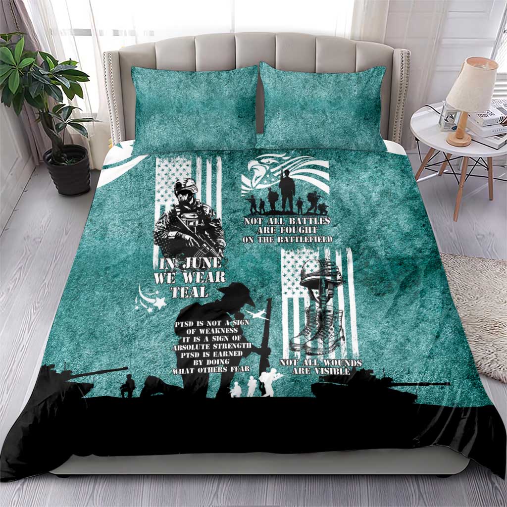 Veteran PTSD Bedding Set Not A Sign Of Weakness It Is Earned By Doing What Others Fear