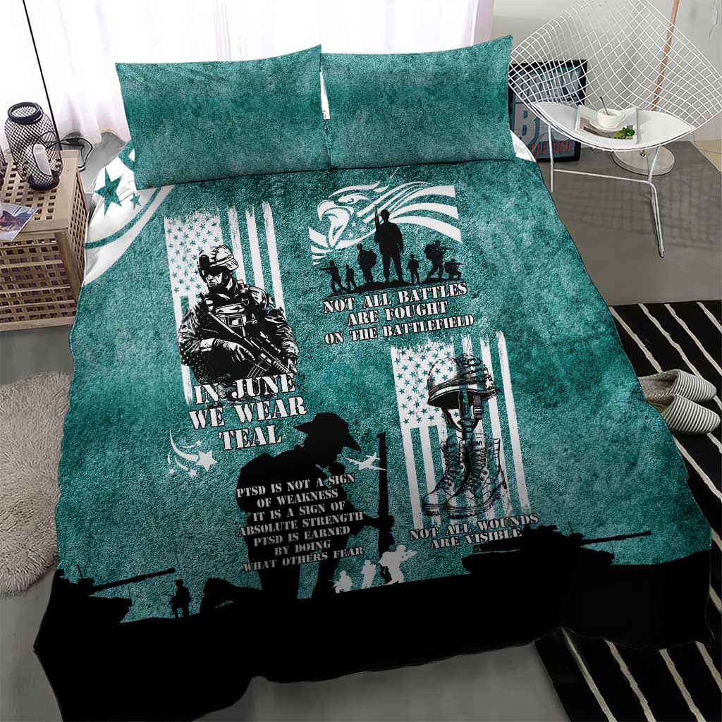 Veteran PTSD Bedding Set Not A Sign Of Weakness It Is Earned By Doing What Others Fear