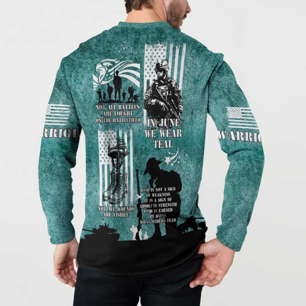 Veteran PTSD Button Sweatshirt Not A Sign Of Weakness It Is Earned By Doing What Others Fear