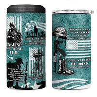 Veteran PTSD 4 in 1 Can Cooler Tumbler Not A Sign Of Weakness It Is Earned By Doing What Others Fear
