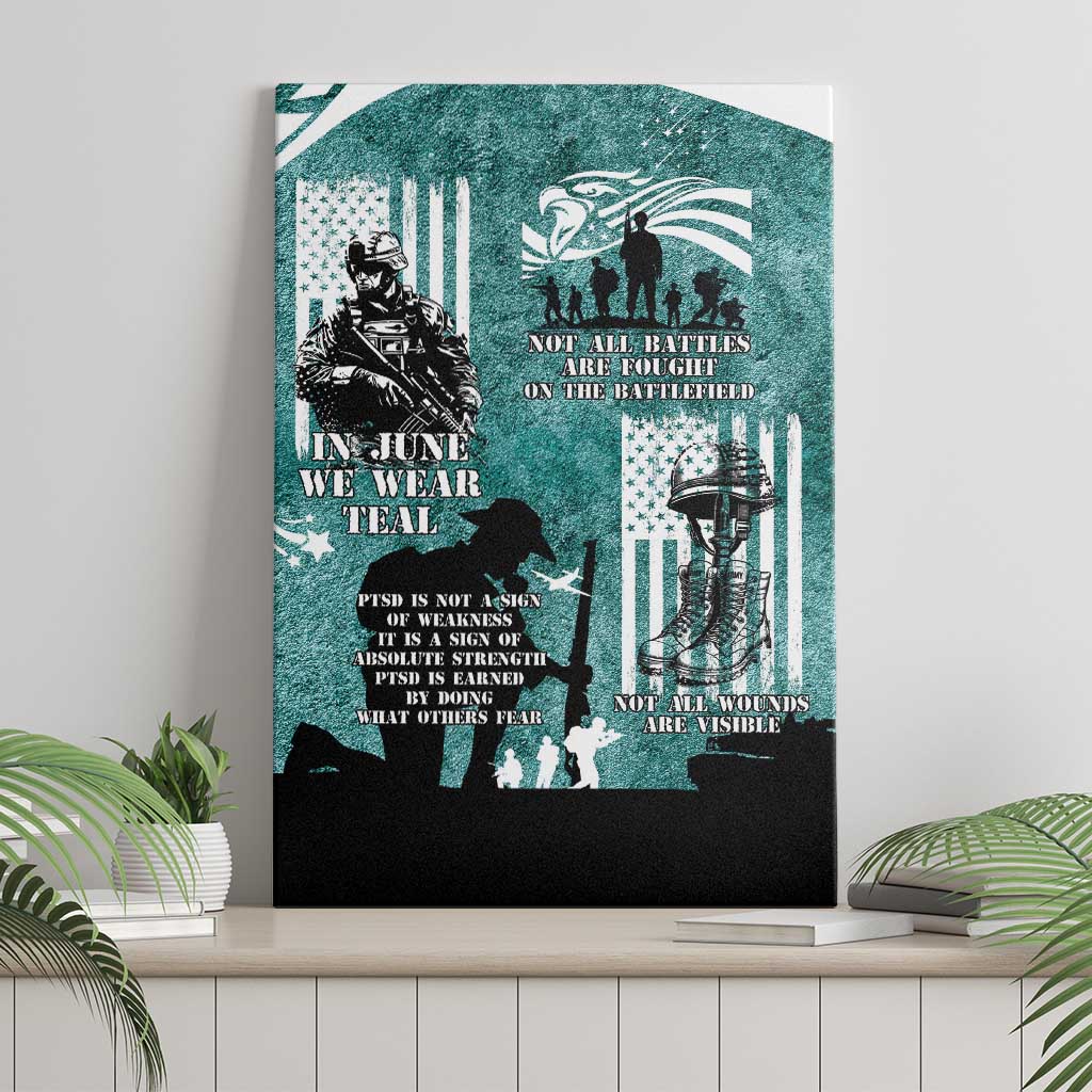 Veteran PTSD Canvas Wall Art Not A Sign Of Weakness It Is Earned By Doing What Others Fear