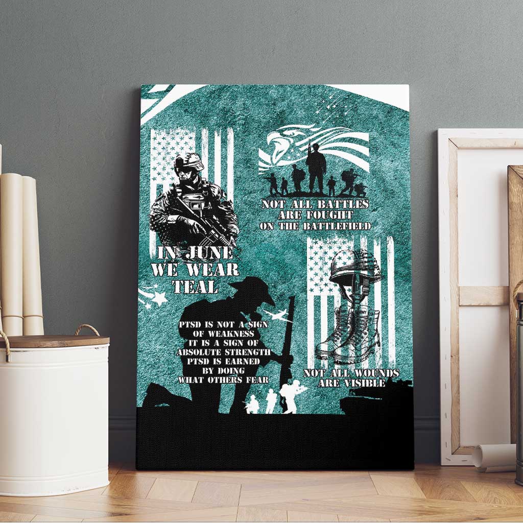 Veteran PTSD Canvas Wall Art Not A Sign Of Weakness It Is Earned By Doing What Others Fear