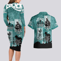 Veteran PTSD Couples Matching Long Sleeve Bodycon Dress and Hawaiian Shirt Not A Sign Of Weakness It Is Earned By Doing What Others Fear