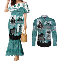Veteran PTSD Couples Matching Mermaid Dress and Long Sleeve Button Shirt Not A Sign Of Weakness It Is Earned By Doing What Others Fear