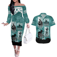 Veteran PTSD Couples Matching Off The Shoulder Long Sleeve Dress and Hawaiian Shirt Not A Sign Of Weakness It Is Earned By Doing What Others Fear