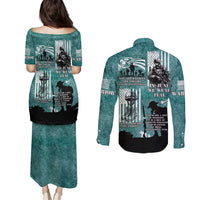 Veteran PTSD Couples Matching Puletasi and Long Sleeve Button Shirt Not A Sign Of Weakness It Is Earned By Doing What Others Fear