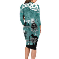 Veteran PTSD Family Matching Long Sleeve Bodycon Dress and Hawaiian Shirt Not A Sign Of Weakness It Is Earned By Doing What Others Fear