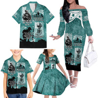 Veteran PTSD Family Matching Off The Shoulder Long Sleeve Dress and Hawaiian Shirt Not A Sign Of Weakness It Is Earned By Doing What Others Fear