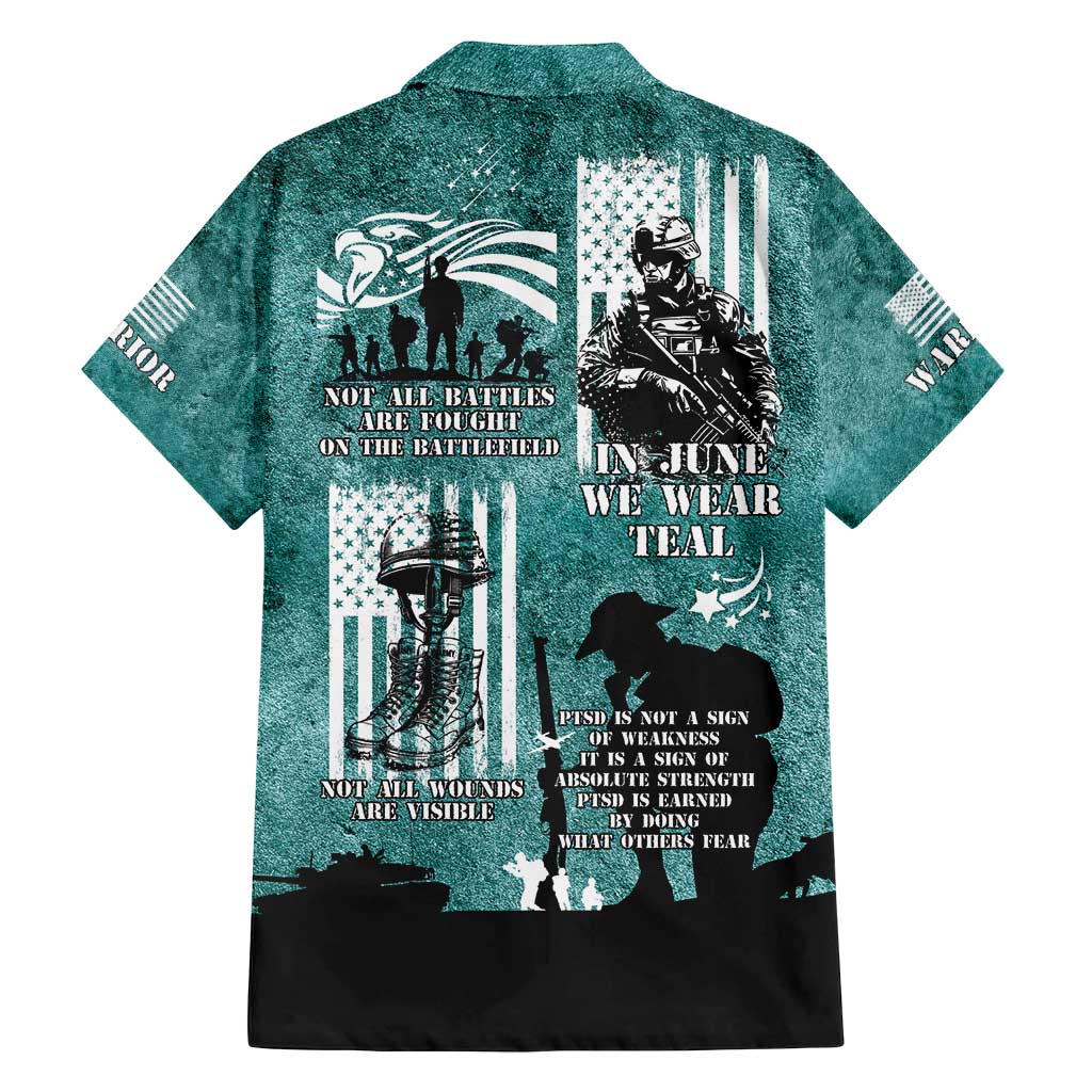 Veteran PTSD Family Matching Off Shoulder Short Dress and Hawaiian Shirt Not A Sign Of Weakness It Is Earned By Doing What Others Fear