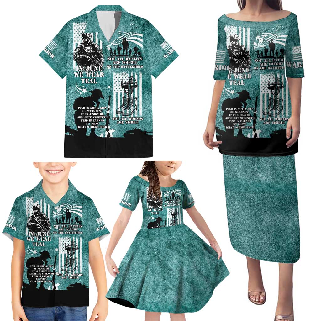 Veteran PTSD Family Matching Puletasi and Hawaiian Shirt Not A Sign Of Weakness It Is Earned By Doing What Others Fear