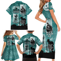 Veteran PTSD Family Matching Short Sleeve Bodycon Dress and Hawaiian Shirt Not A Sign Of Weakness It Is Earned By Doing What Others Fear