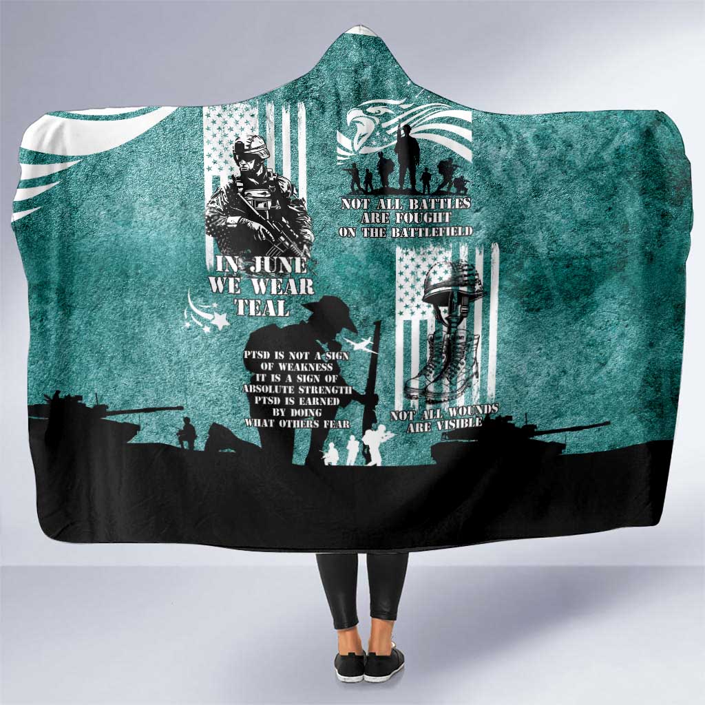 Veteran PTSD Hooded Blanket Not A Sign Of Weakness It Is Earned By Doing What Others Fear