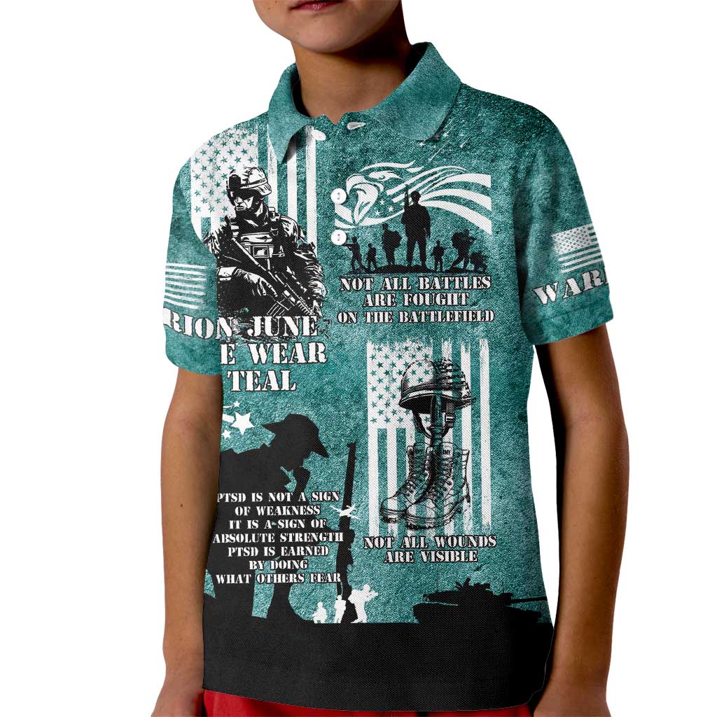 Veteran PTSD Kid Polo Shirt Not A Sign Of Weakness It Is Earned By Doing What Others Fear