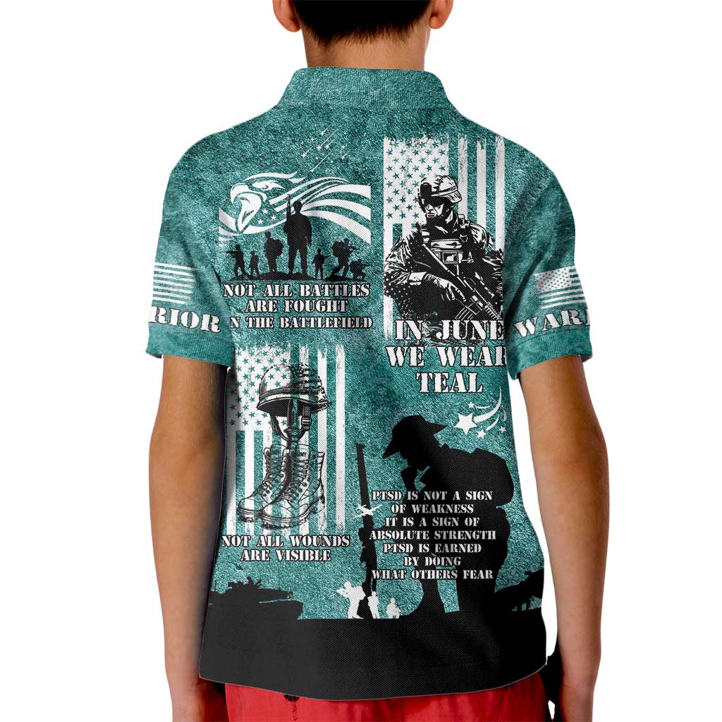 Veteran PTSD Kid Polo Shirt Not A Sign Of Weakness It Is Earned By Doing What Others Fear