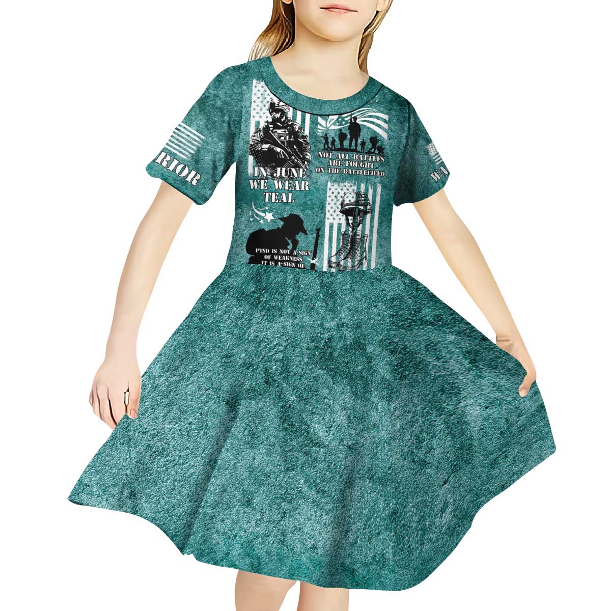 Veteran PTSD Kid Short Sleeve Dress Not A Sign Of Weakness It Is Earned By Doing What Others Fear