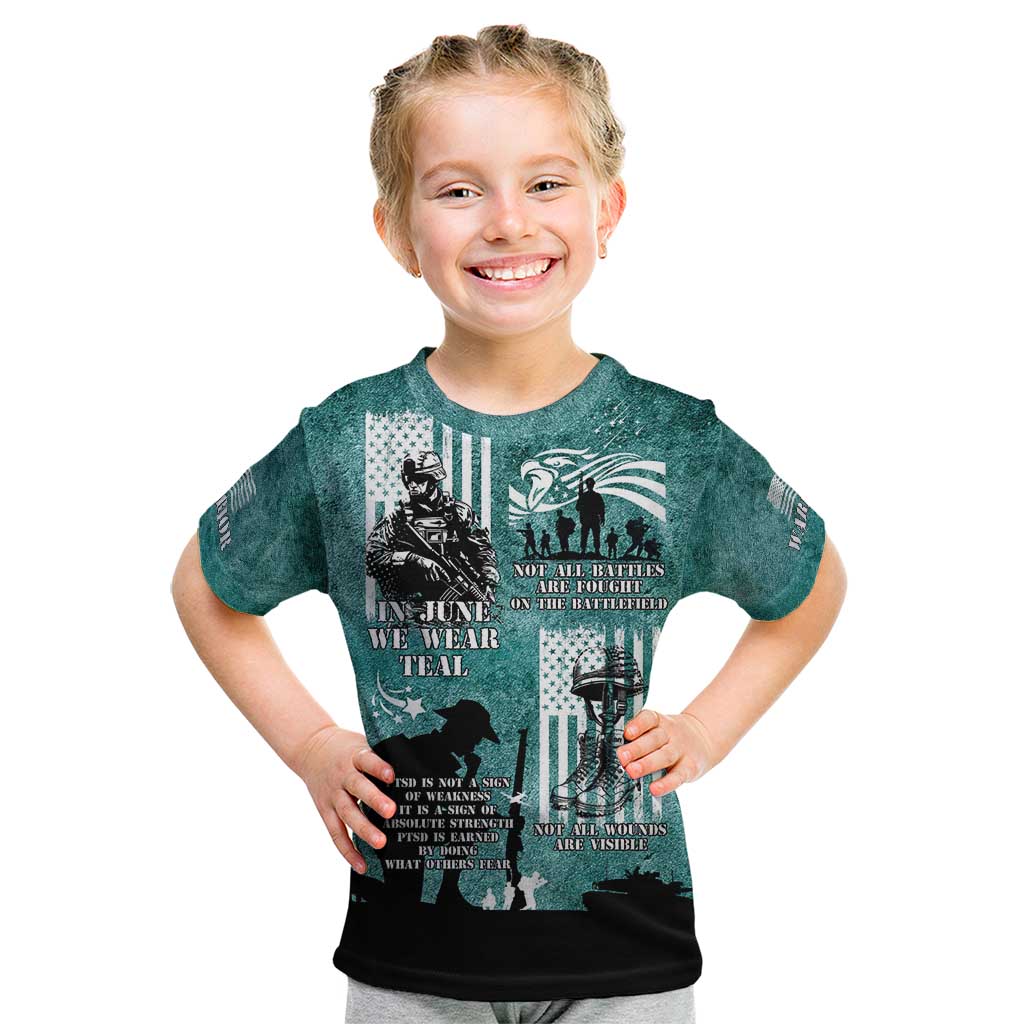 Veteran PTSD Kid T Shirt Not A Sign Of Weakness It Is Earned By Doing What Others Fear
