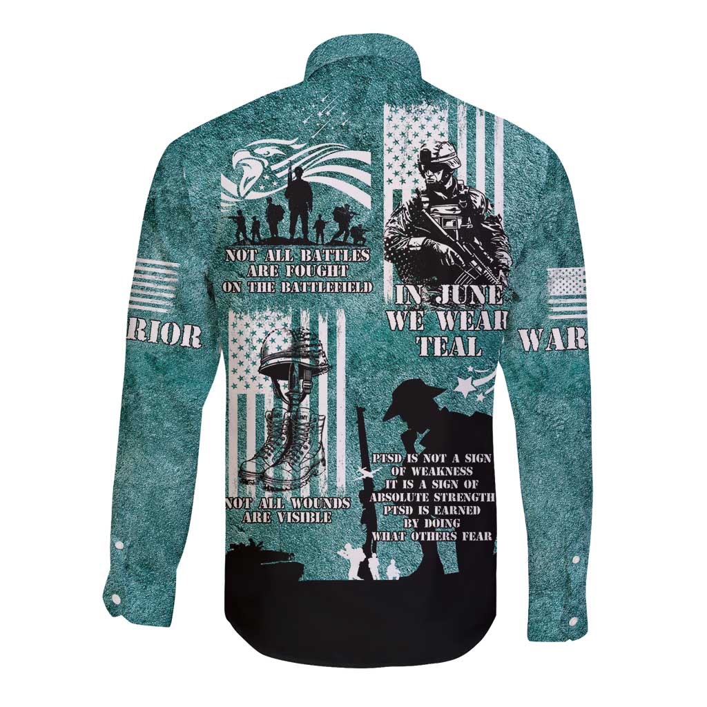 Veteran PTSD Long Sleeve Button Shirt Not A Sign Of Weakness It Is Earned By Doing What Others Fear