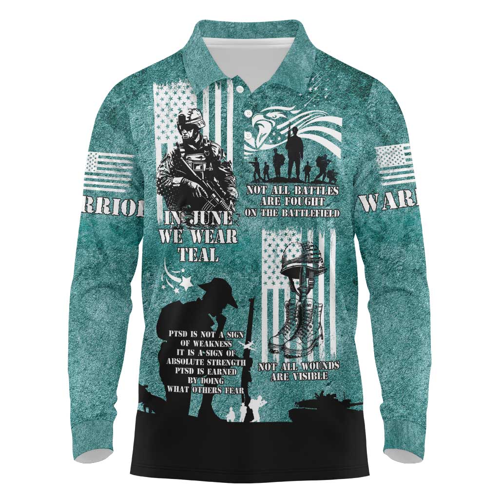 Veteran PTSD Long Sleeve Polo Shirt Not A Sign Of Weakness It Is Earned By Doing What Others Fear
