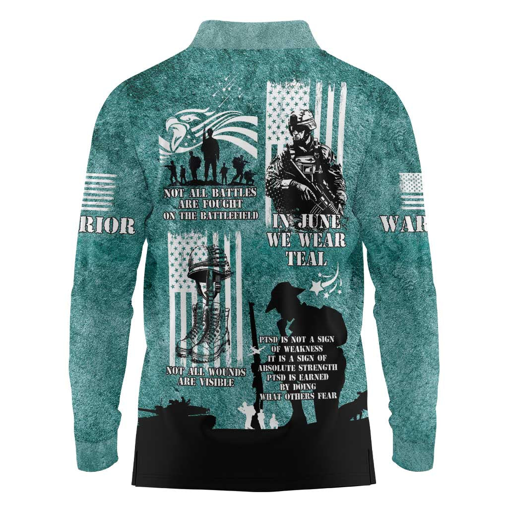 Veteran PTSD Long Sleeve Polo Shirt Not A Sign Of Weakness It Is Earned By Doing What Others Fear