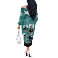 Veteran PTSD Off The Shoulder Long Sleeve Dress Not A Sign Of Weakness It Is Earned By Doing What Others Fear