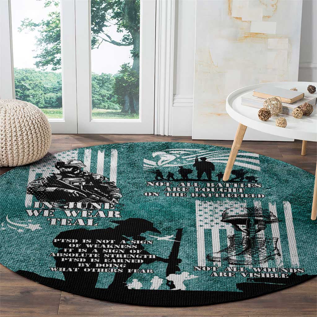 Veteran PTSD Round Carpet Not A Sign Of Weakness It Is Earned By Doing What Others Fear