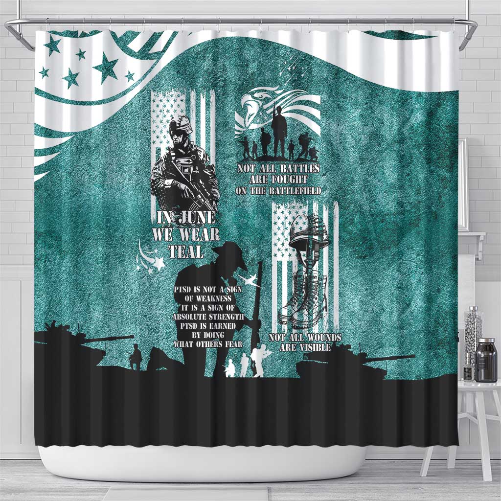 Veteran PTSD Shower Curtain Not A Sign Of Weakness It Is Earned By Doing What Others Fear