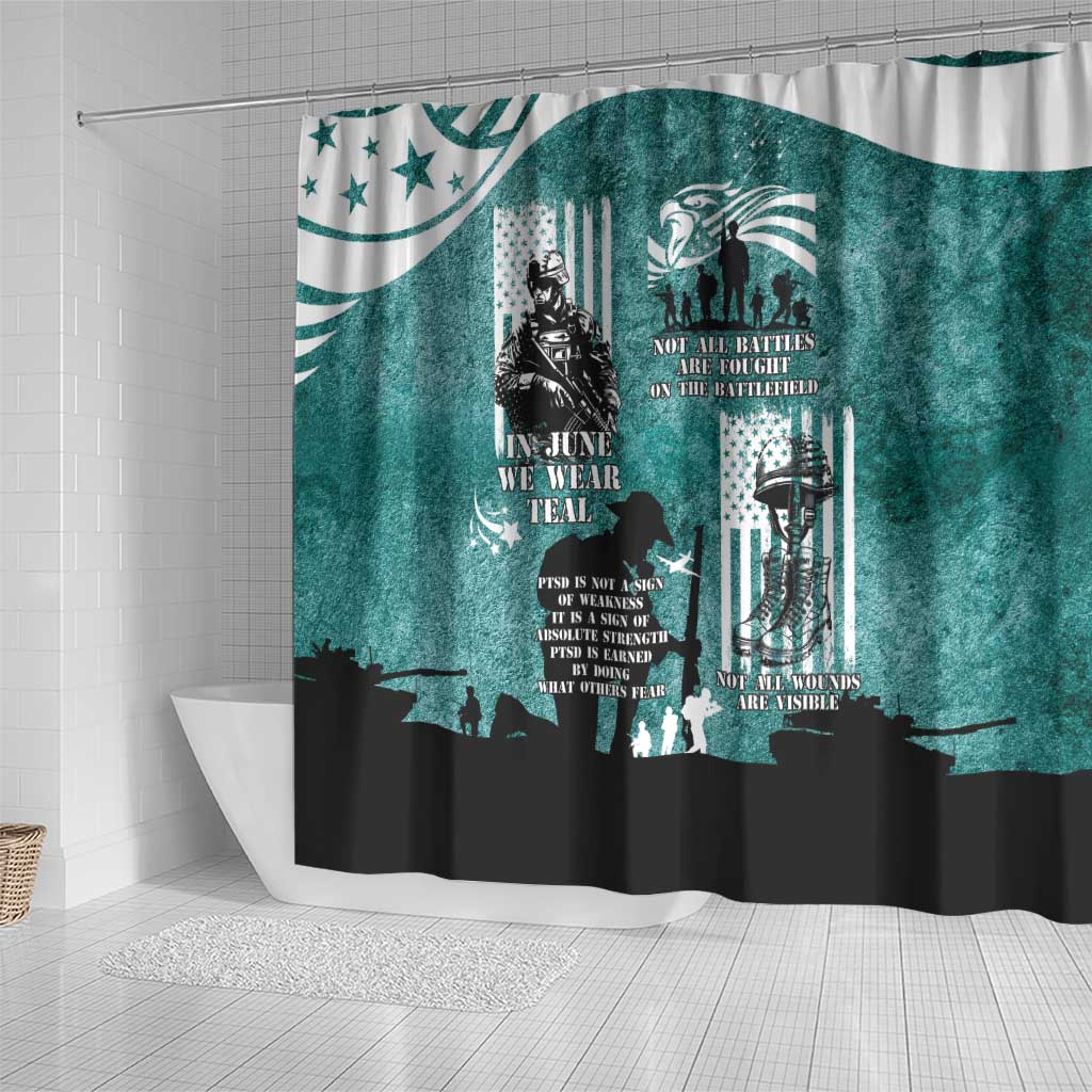 Veteran PTSD Shower Curtain Not A Sign Of Weakness It Is Earned By Doing What Others Fear