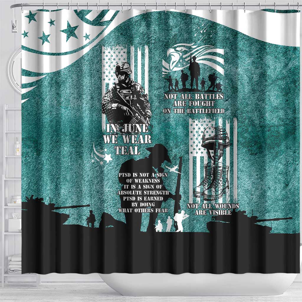 Veteran PTSD Shower Curtain Not A Sign Of Weakness It Is Earned By Doing What Others Fear