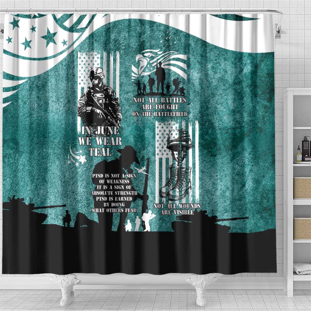 Veteran PTSD Shower Curtain Not A Sign Of Weakness It Is Earned By Doing What Others Fear