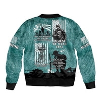 Veteran PTSD Sleeve Zip Bomber Jacket Not A Sign Of Weakness It Is Earned By Doing What Others Fear