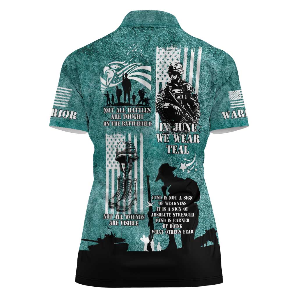 Veteran PTSD Women Polo Shirt Not A Sign Of Weakness It Is Earned By Doing What Others Fear