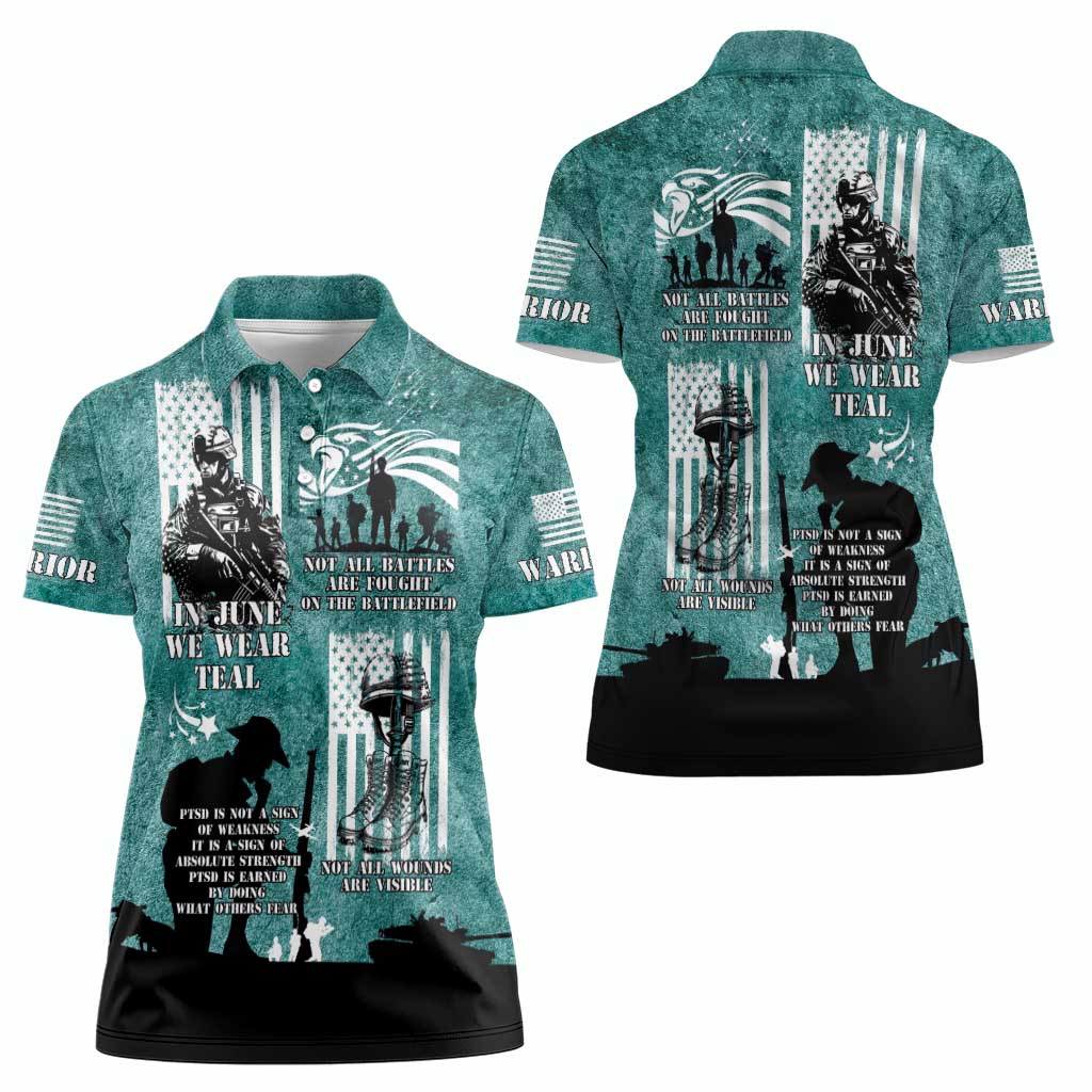 Veteran PTSD Women Polo Shirt Not A Sign Of Weakness It Is Earned By Doing What Others Fear