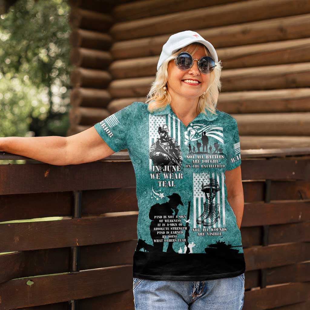 Veteran PTSD Women Polo Shirt Not A Sign Of Weakness It Is Earned By Doing What Others Fear