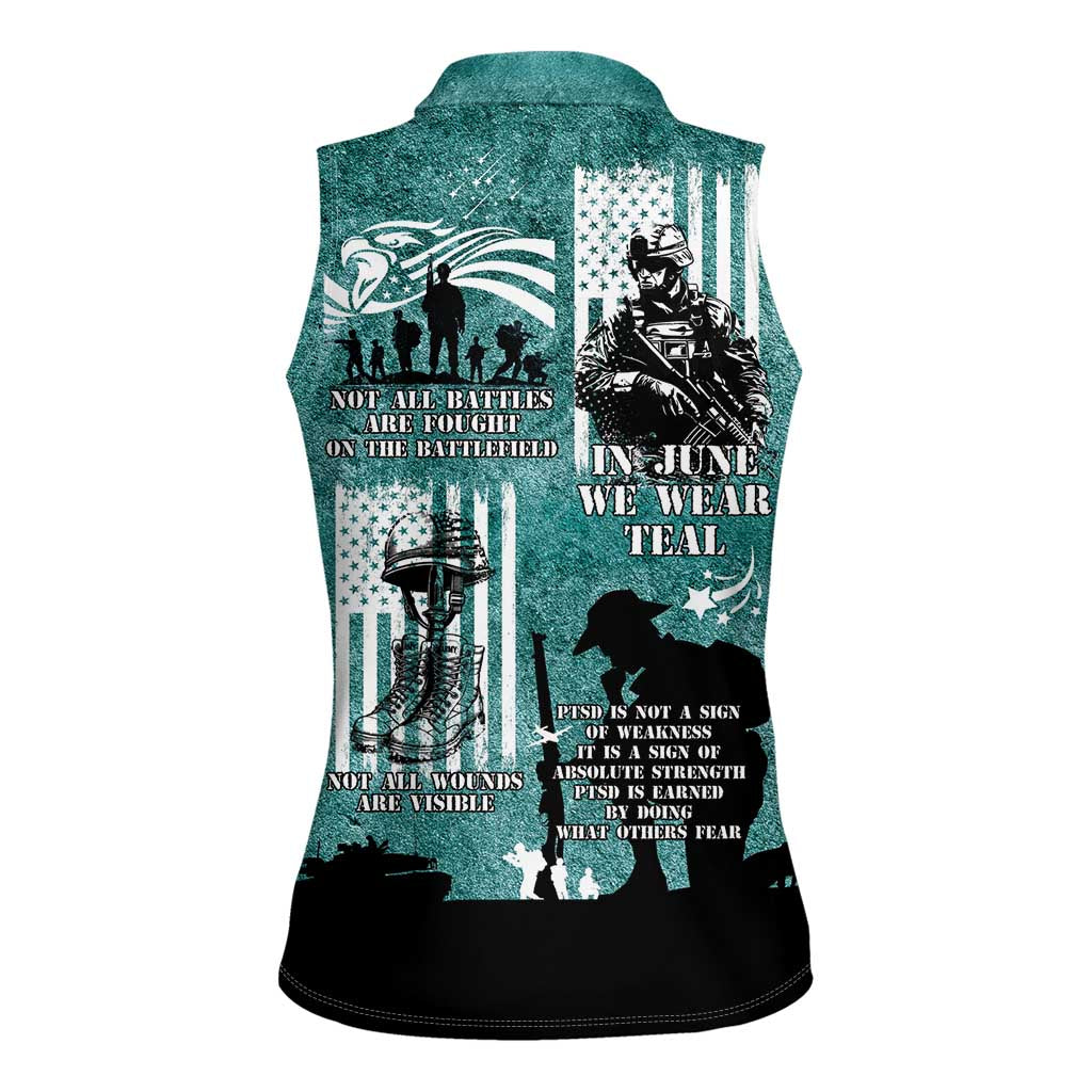 Veteran PTSD Women Sleeveless Polo Shirt Not A Sign Of Weakness It Is Earned By Doing What Others Fear