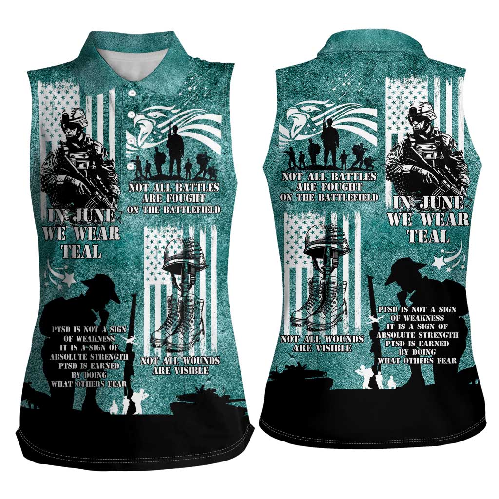 Veteran PTSD Women Sleeveless Polo Shirt Not A Sign Of Weakness It Is Earned By Doing What Others Fear