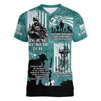 Veteran PTSD Women V-Neck T-Shirt Not A Sign Of Weakness It Is Earned By Doing What Others Fear