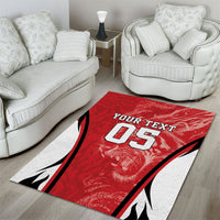 Custom South Korea Football 2026 Area Rug Taegeuk Warriors Spirit Sporty Style