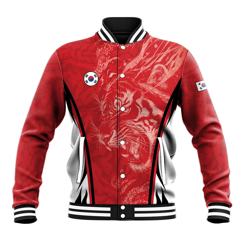 Custom South Korea Football 2026 Baseball Jacket Taegeuk Warriors Spirit Sporty Style