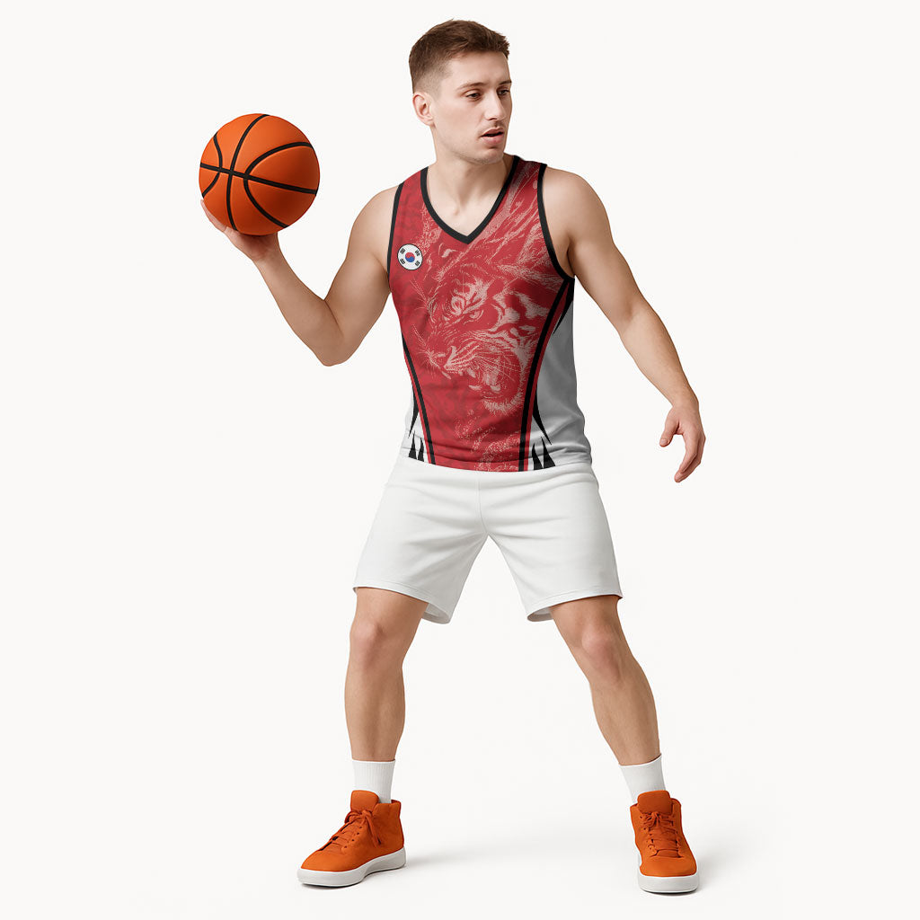 Custom South Korea Football 2026 Basketball Jersey Taegeuk Warriors Spirit Sporty Style