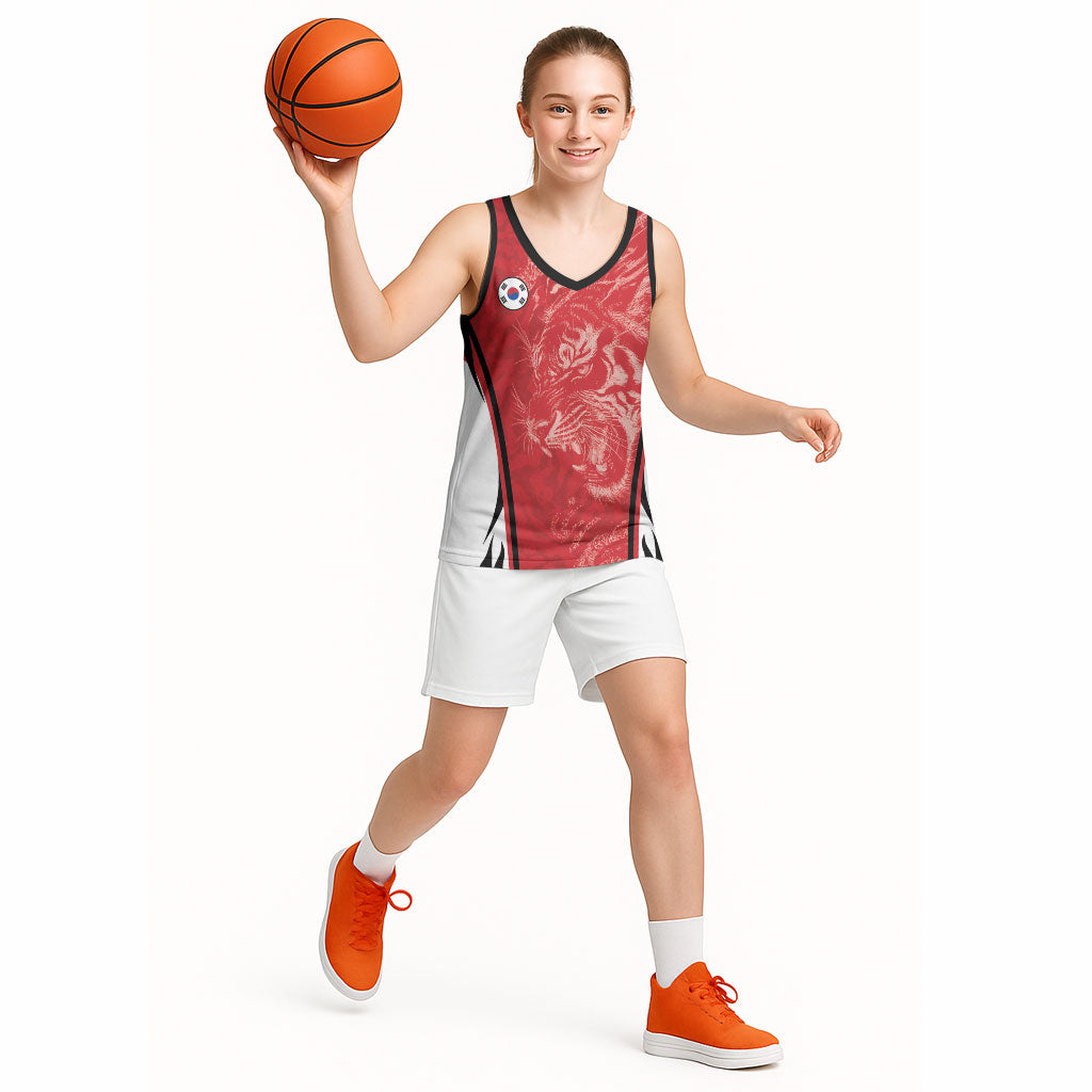 Custom South Korea Football 2026 Basketball Jersey Taegeuk Warriors Spirit Sporty Style