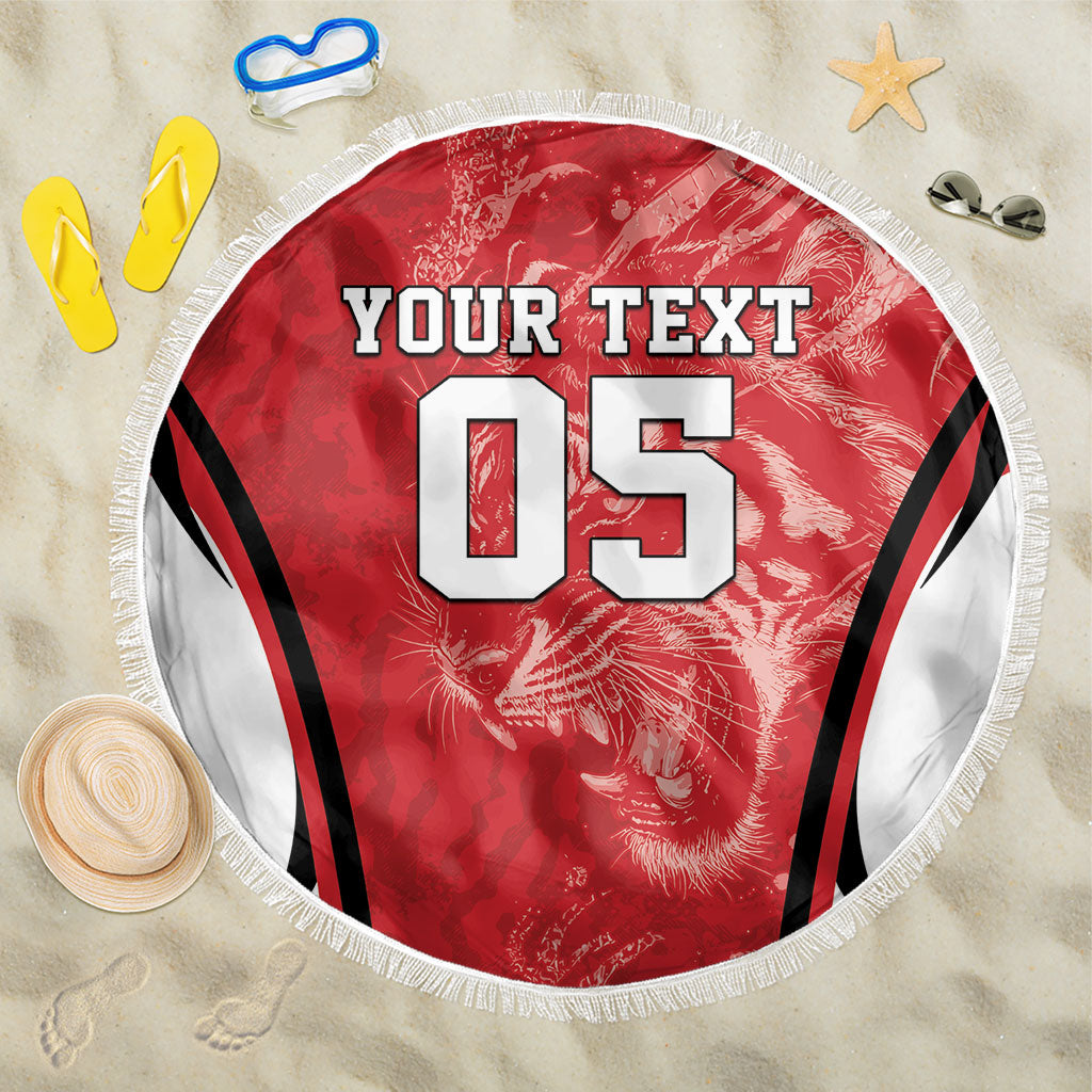 Custom South Korea Football 2026 Beach Blanket Taegeuk Warriors Spirit Sporty Style
