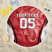 Custom South Korea Football 2026 Beach Blanket Taegeuk Warriors Spirit Sporty Style