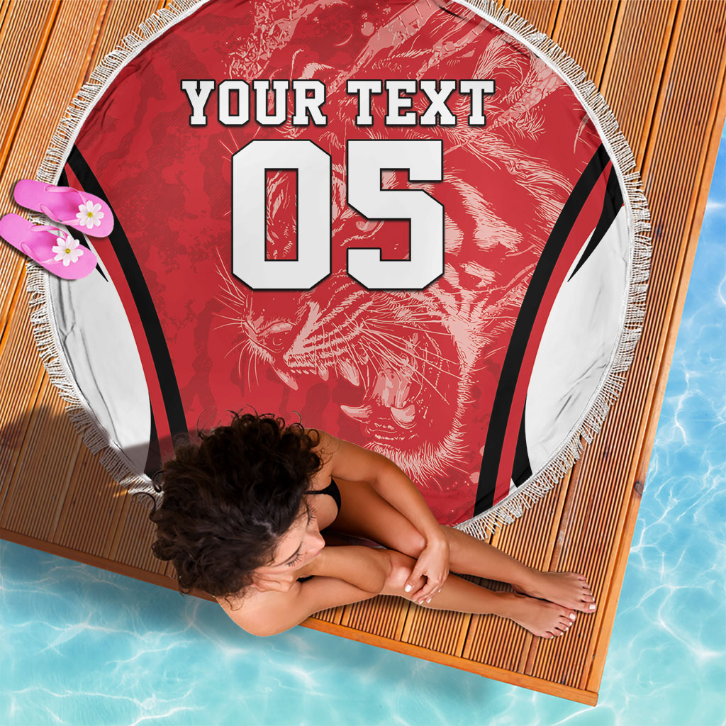 Custom South Korea Football 2026 Beach Blanket Taegeuk Warriors Spirit Sporty Style