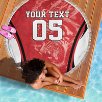 Custom South Korea Football 2026 Beach Blanket Taegeuk Warriors Spirit Sporty Style